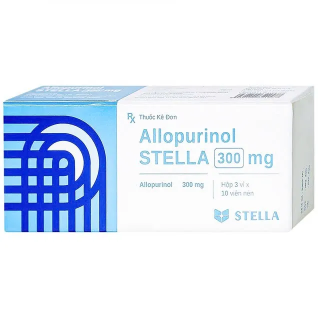 Allopurinol 300mg Stella H/100v - Thuốc Trị Gout, Tăng Acid Uric Máu, Sỏi Thận Uy Tín | Stellapharm